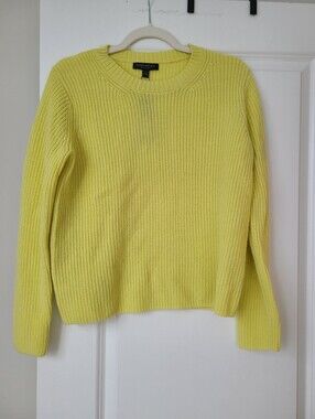Banana Republic Yellow Lime Cashmere Sweater